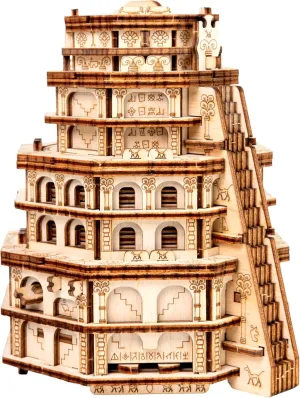 ESC WELT Quest Tower - 3D Escape Game Puzzle Box - Brain Teaser Puzzle for Adults & Teens - Eco-Friendly Wooden Escape Room Game - Mind Puzzle Game with Hidden Compartment - Family Games Puzzle
