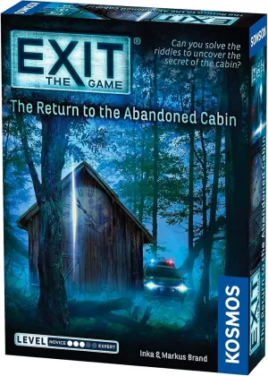 EXIT: The Return to The Abandoned Cabin | EXIT: The Game - A Kosmos Game | Family-Friendly, Card-Based at-Home Escape Room Experience | Collaborative for 1 to 4 Players, Ages 12 