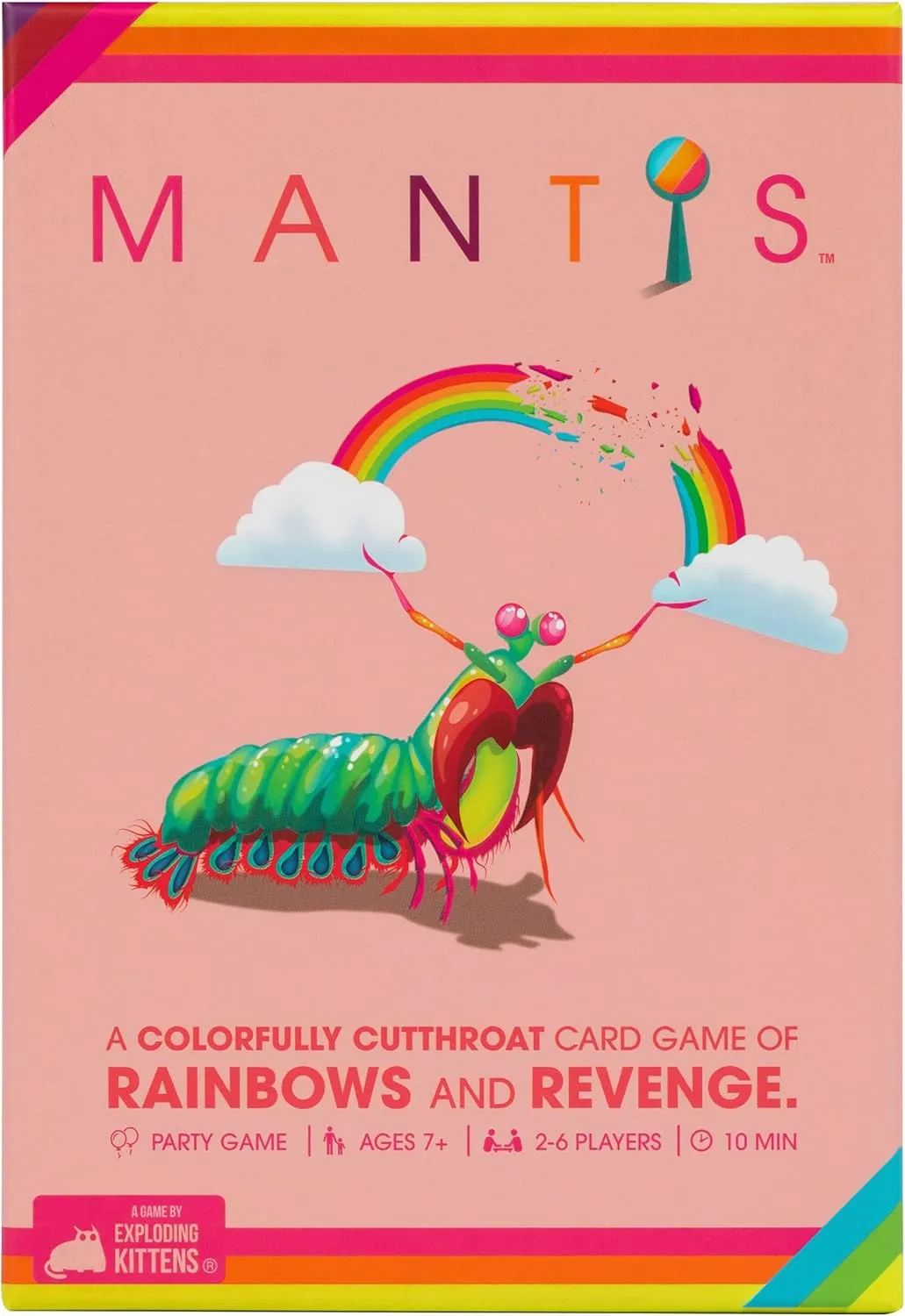 Exploding Kittens Mantis 2-6 Players - Ages 7  - 10 Minutes to Play - Cutthroat Matching Card Game - Ideal for Party, Family Game Night, Kid and Adult