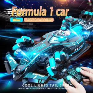 F1 Gesture Hand Remote Control Car. 2.4GHz 4-Wheel Drive 360° Rotation Drift RC Stunt Car with Light Music Spray. 1:12 Scale Toy Car Gift for Boys and Girls