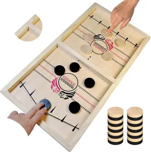 Fast Sling Puck Game, Table Desktop Battle, Sling Foosball，Paced Winner Board Games Toys，Slingshot Games Toy, Parent-Child Toy Board Table Game (S(14.4 * 8.5in))
