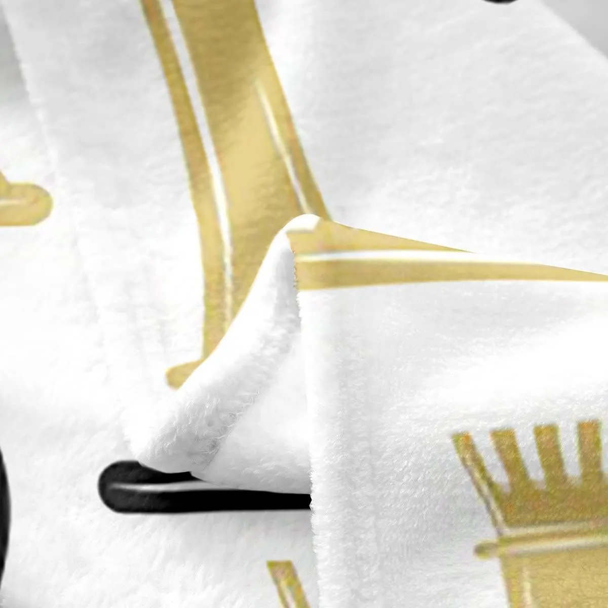 Feelyou Golden International Chess All Season,Bed Blanket Set Chess Board Game Plush Throw Blanket, for Sofa Couch Kids Checkerboard Flannel Fleece Blanket Chess Lovers Black Base Twin 60"x80"