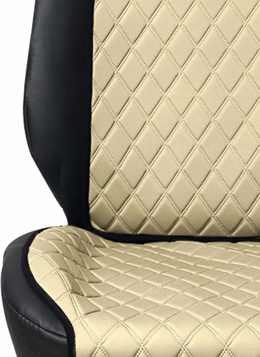 FH Group Car Seat Cushion Front Set Neosupreme Automotive Seat Cushions - Universal Fit, Car Seat Cushion With Front Pockets, Airbag Compatible Car Seat Cushions for SUV, Sedan, Van Beige