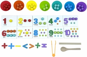 Fine Motor Toys，Wooden peg Board Bead Game，Rainbow Stack Matches Counting Color Sorting，boosts fine Motor and Math Skills，Developmental Game Suitable for Children Over 3 Year Old