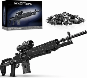 Finger Rock MK14 Building Blocks Set for Adults, 1:1 Simulation Model Toy with Shooting Function, Cool DIY Collectible Building Bricks Gifts for Boys 14 , 1606 Pcs