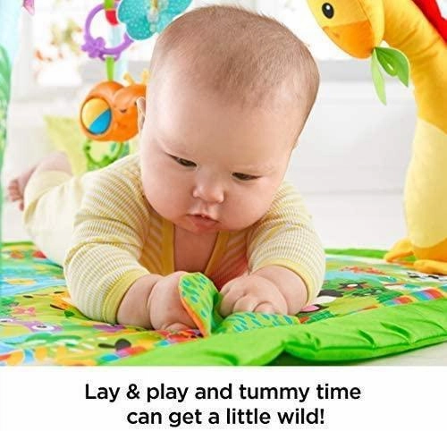 Fisher-Price Rainforest Gym, Baby Playmat with Music and Lights