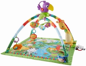 Fisher-Price Rainforest Gym, Baby Playmat with Music and Lights