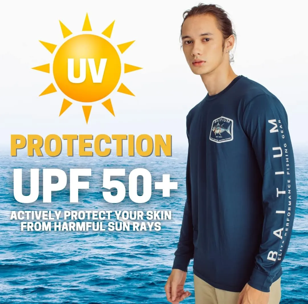Fishing Shirts for Men, Mens Fishing Shirts Long Sleeve, UPF 50 Quick Dry, Rash Gaurd, Fishing Clothes for Men, Fishing Gear