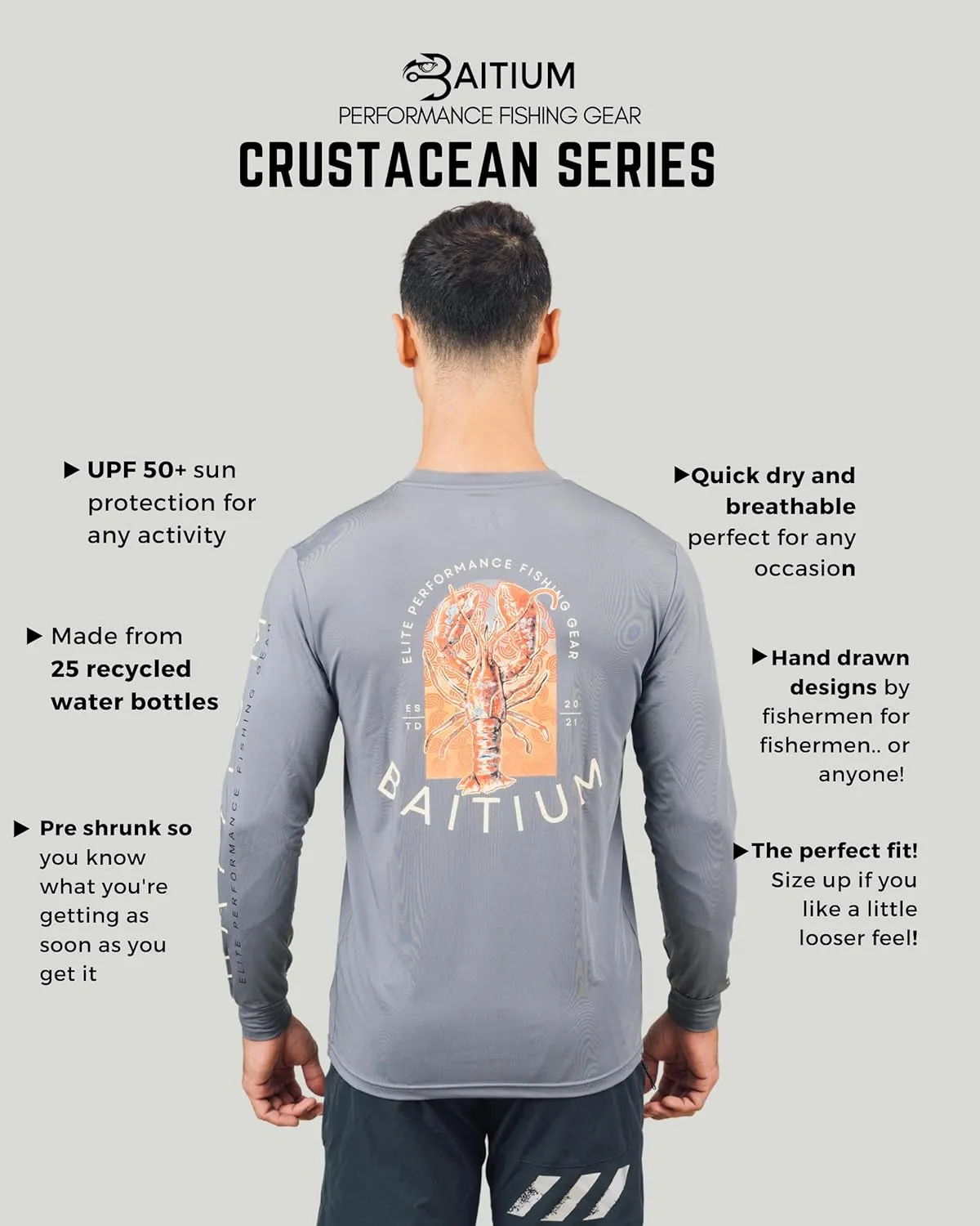 Fishing Shirts for Men, Mens Fishing Shirts Long Sleeve, UPF 50 Quick Dry, Rash Gaurd, Fishing Clothes for Men, Fishing Gear
