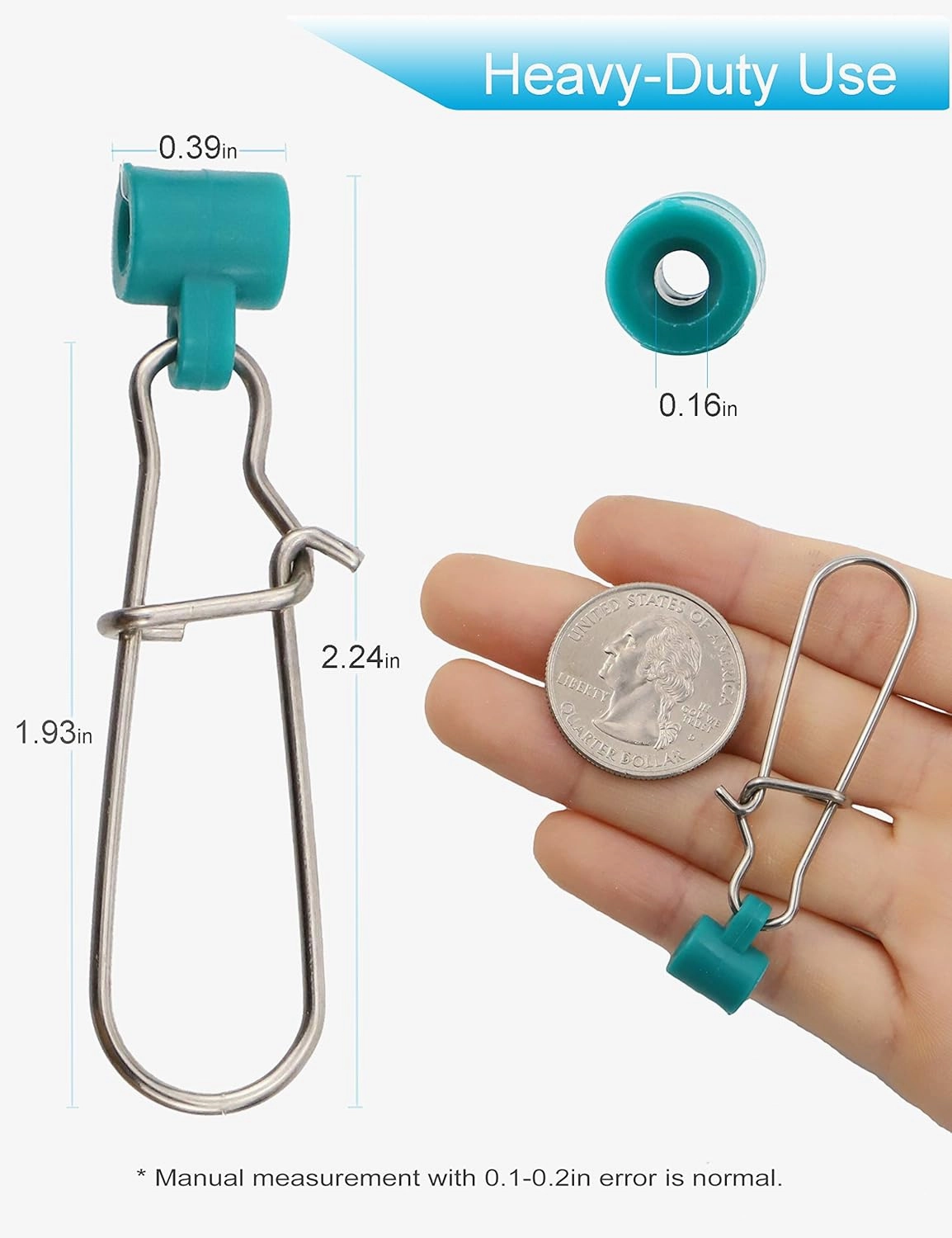 Fishing Line Sinker Slides Catfishing Rig, Saltwater Heavy Duty Sinker Weights Connector with Duo Lock Snaps