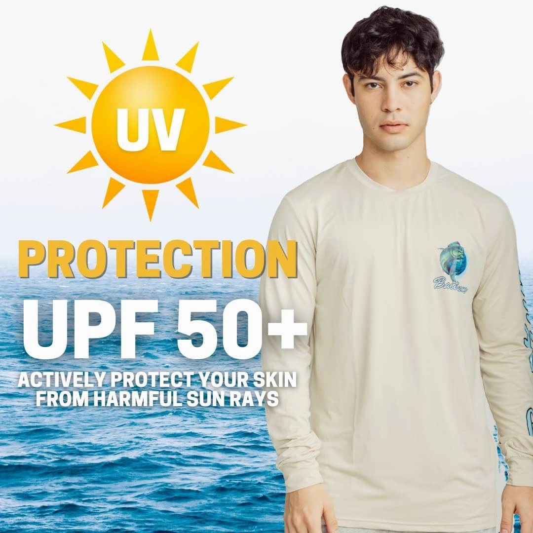 Fishing Shirts for Men, Mens Fishing Shirts Long Sleeve, UPF 50 Quick Dry, Rash Gaurd, Fishing Clothes for Men, Fishing Gear