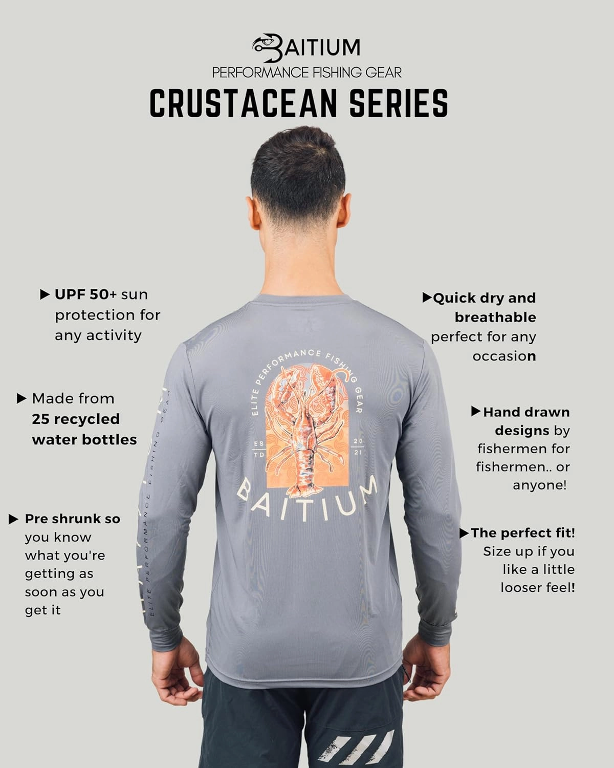 Fishing Shirts for Men, Mens Fishing Shirts Long Sleeve, UPF 50 Quick Dry, Rash Gaurd, Fishing Clothes for Men, Fishing Gear
