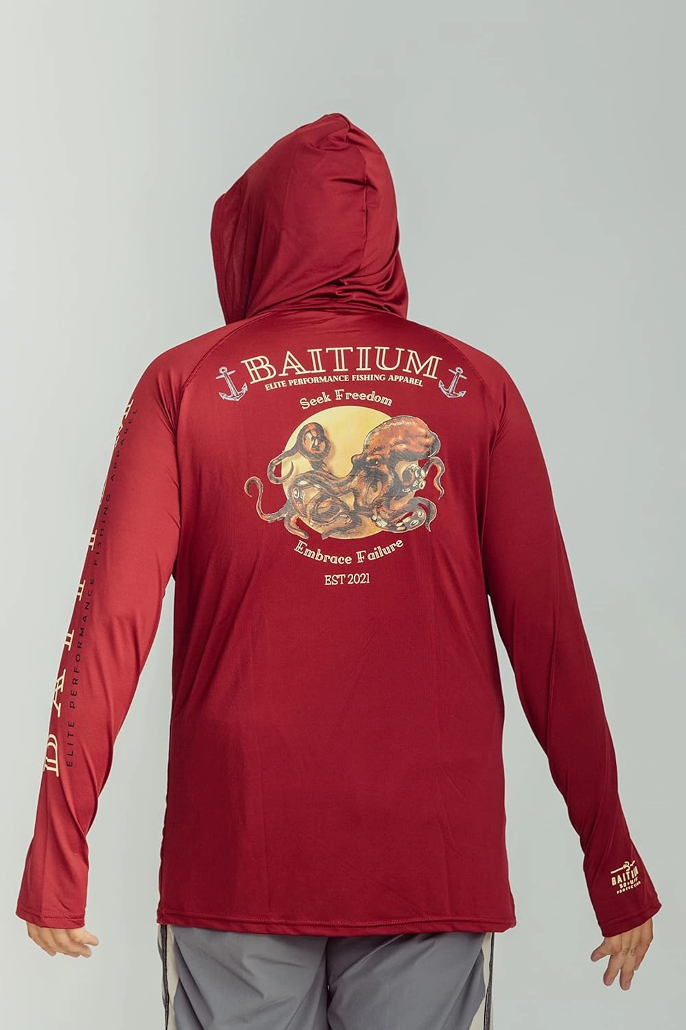 Fishing Shirts for Men,UPF50 Hooded Long Sleeve with Gaiter, Sun Protection Dry Fit Apparel, Face Mask, Fishing Clothes