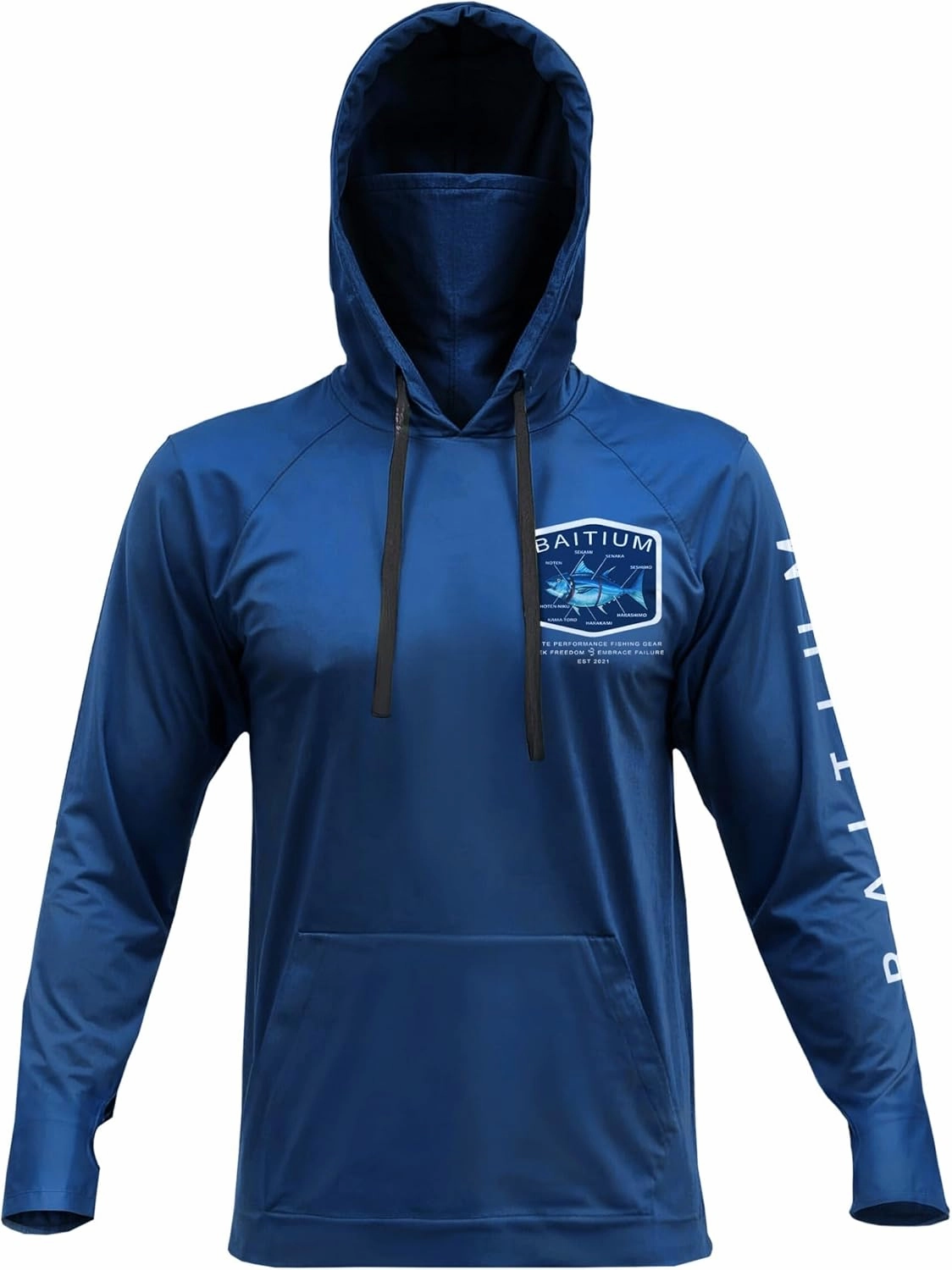 Fishing Shirts for Men,UPF50 Hooded Long Sleeve with Gaiter, Sun Protection Dry Fit Apparel, Face Mask, Fishing Clothes