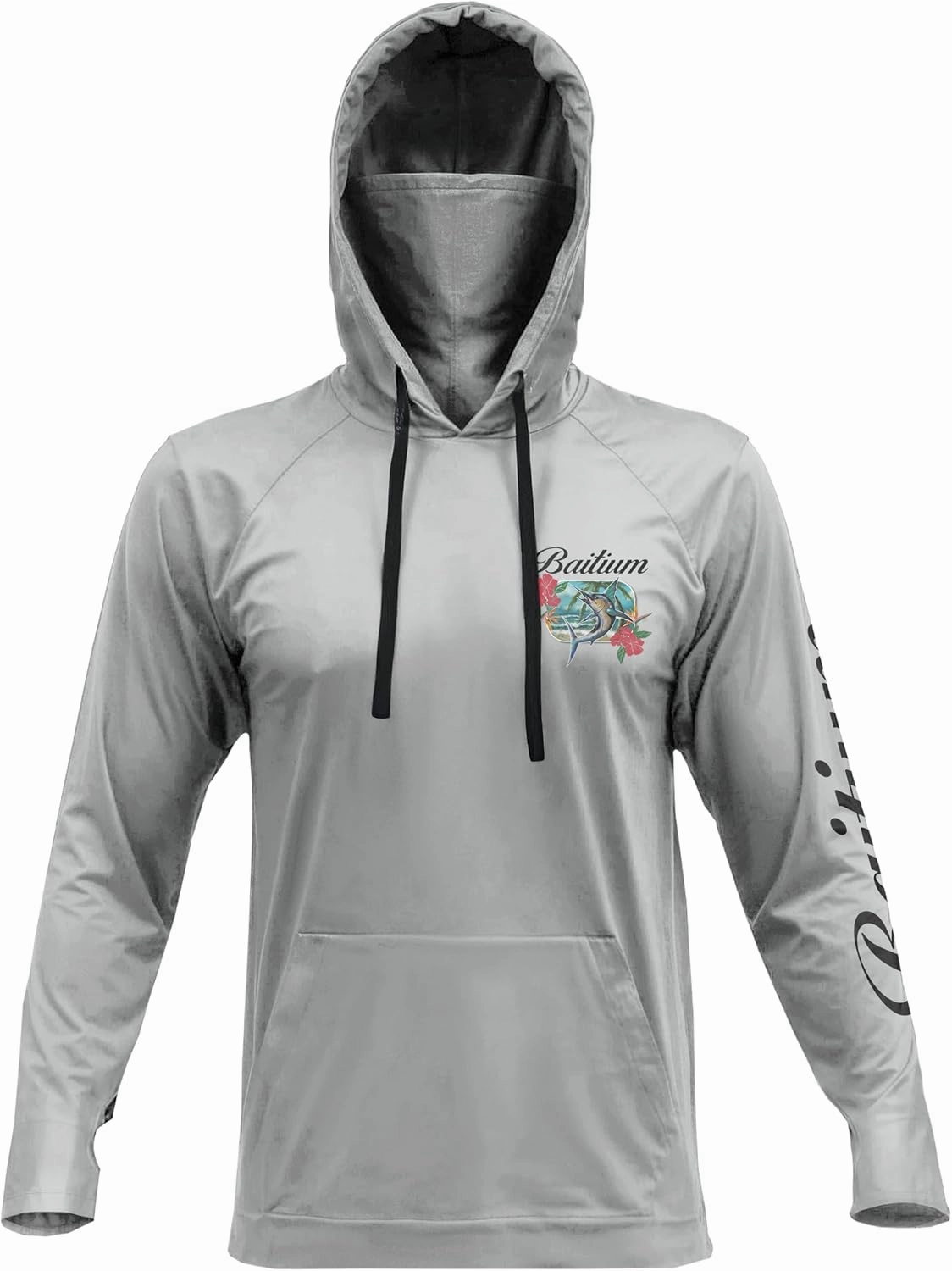 Fishing Shirts for Men,UPF50 Hooded Long Sleeve with Gaiter, Sun Protection Dry Fit Apparel, Face Mask, Fishing Clothes