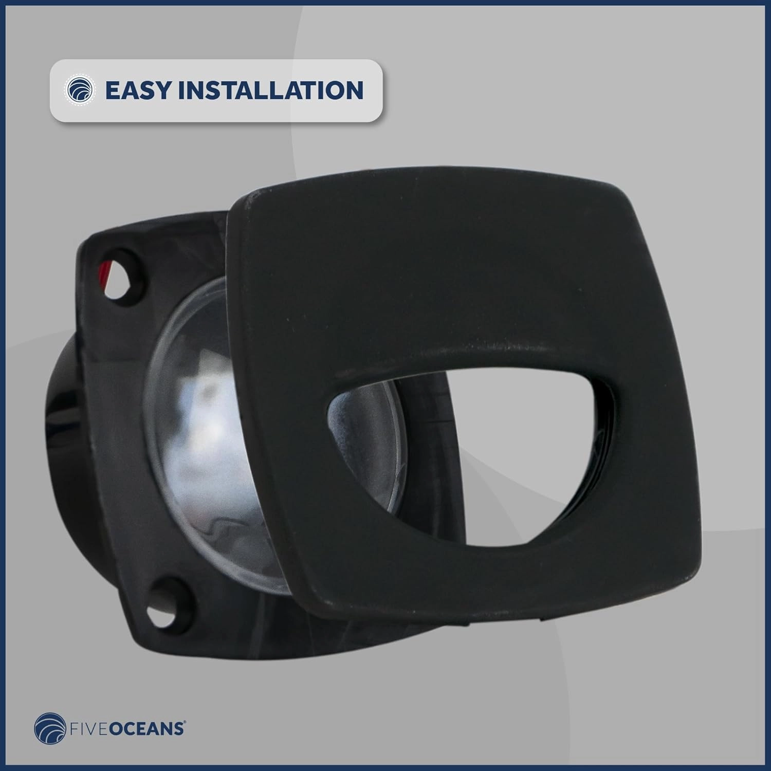 Five Oceans LED Companion Way Light, 4 Pack Marine Courtesy Lights, Square for Boat Interior, Deck, Cockpit, Cool White LED, for Pontoon, Fishing, Bass, Yacht, Sailboat, RV - FO2313-M4