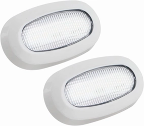 Five Oceans Oblong LED Accent Lights, 2 Pack Marine Light for Boat Interior, Deck, Cockpit, Cool White LED, IP 67 Waterproof, 12V, Pontoon, Fishing Boat, Yacht, RVs - FO3672-M2