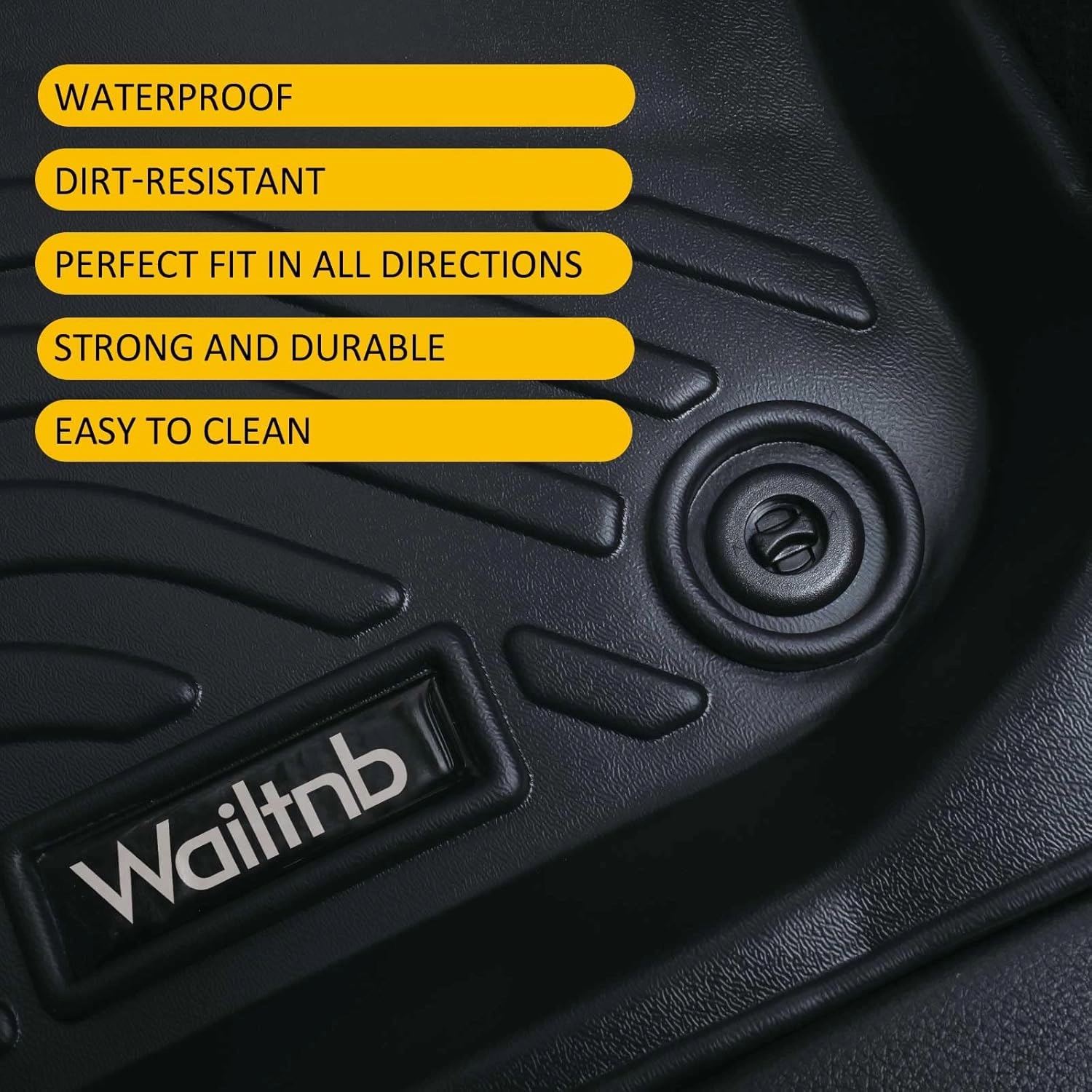 Floor Mats Custom for Nissan Rogue 2023 2022 2021 (Not for Rogue Sport) All Weather Protection TPE Waterproof Non-Slip Durable Floor Liners Fits Front& 2nd Row Full Set Black Accessories