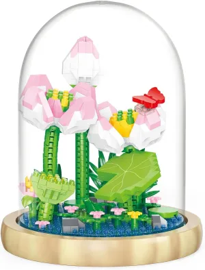 Flower Bouquet Building Set, Mini Bricks Building Blocks Artificial Flowers, DIY Decoration Home, 659 Pieces Botanical Collection Building Toys for Adult Kids Gift, Lotus