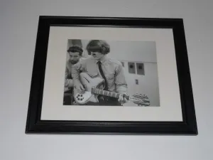 Framed The Byrds Roger McGuinn Rickenbacker Guitar in Studio 1964 14"x17"