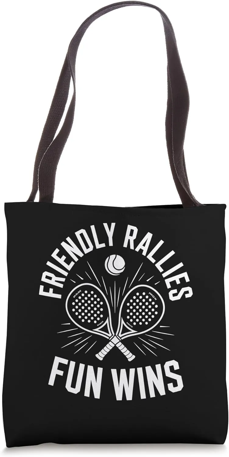 Friendly Rallies Fun Wins Padel Sports Athlete Game Players Tote Bag