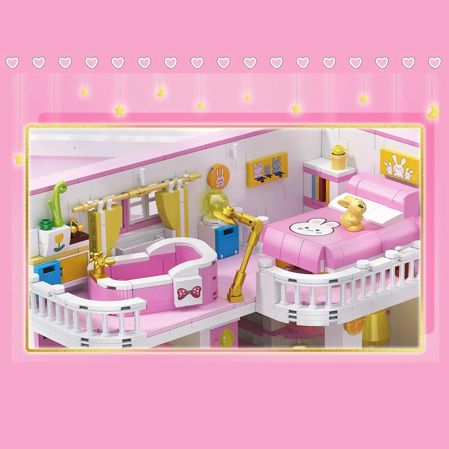 Friends House Building Block Set, Pets Collection Small Brick Model Set, Creative Mini Toy Building Sets, Children’s Day Birthday for Teens Kids Boys Girls 8 , 1096 PCS