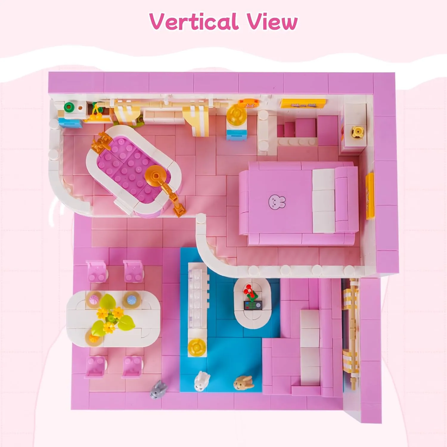 Friends House Building Block Set, Pets Collection Small Brick Model Set, Creative Mini Toy Building Sets, Children’s Day Birthday for Teens Kids Boys Girls 8 , 1096 PCS
