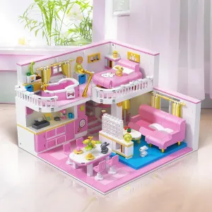Friends House Building Block Set, Pets Collection Small Brick Model Set, Creative Mini Toy Building Sets, Children’s Day Birthday for Teens Kids Boys Girls 8 , 1096 PCS