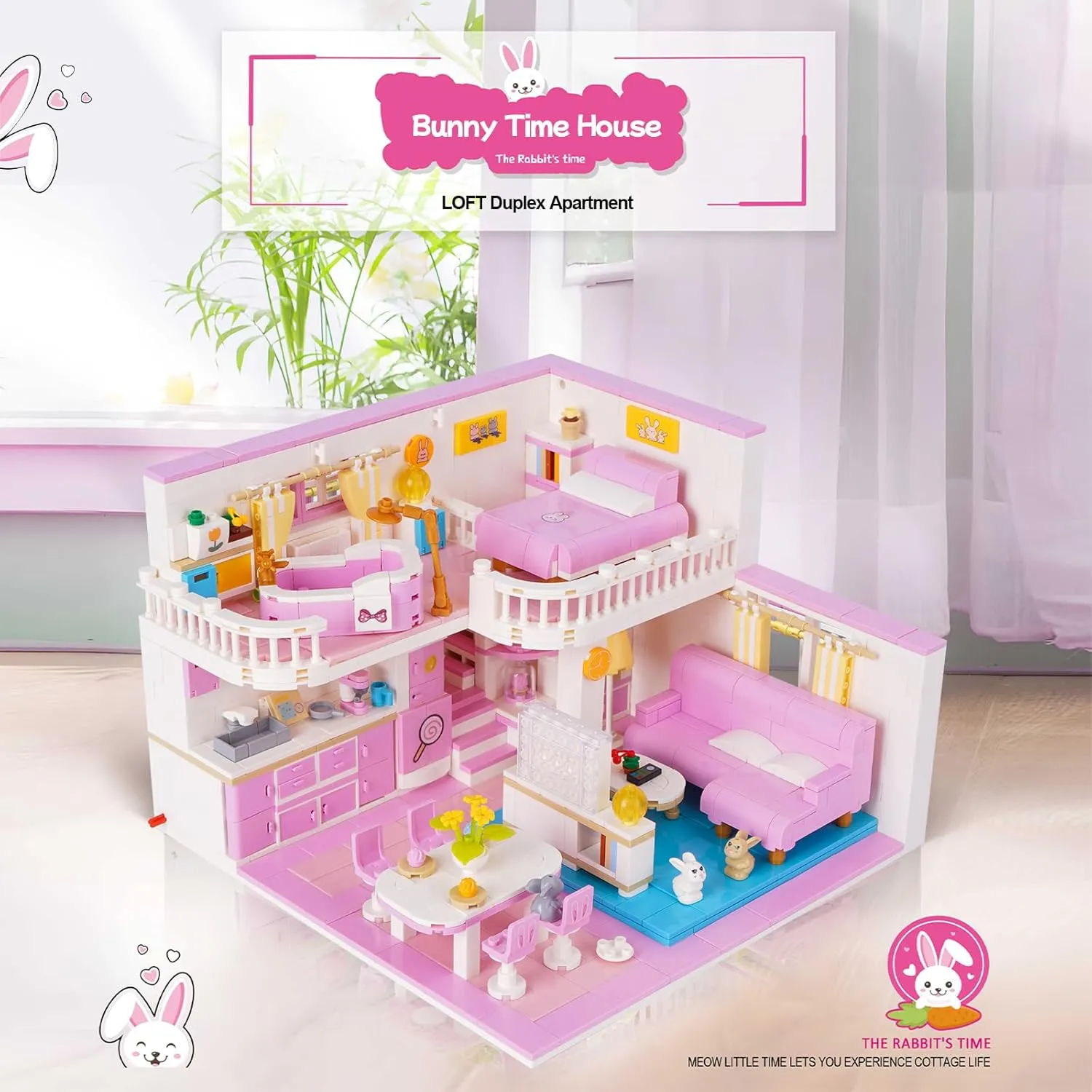 Friends House Building Block Set, Pets Collection Small Brick Model Set, Creative Mini Toy Building Sets, Children’s Day Birthday for Teens Kids Boys Girls 8 , 1096 PCS