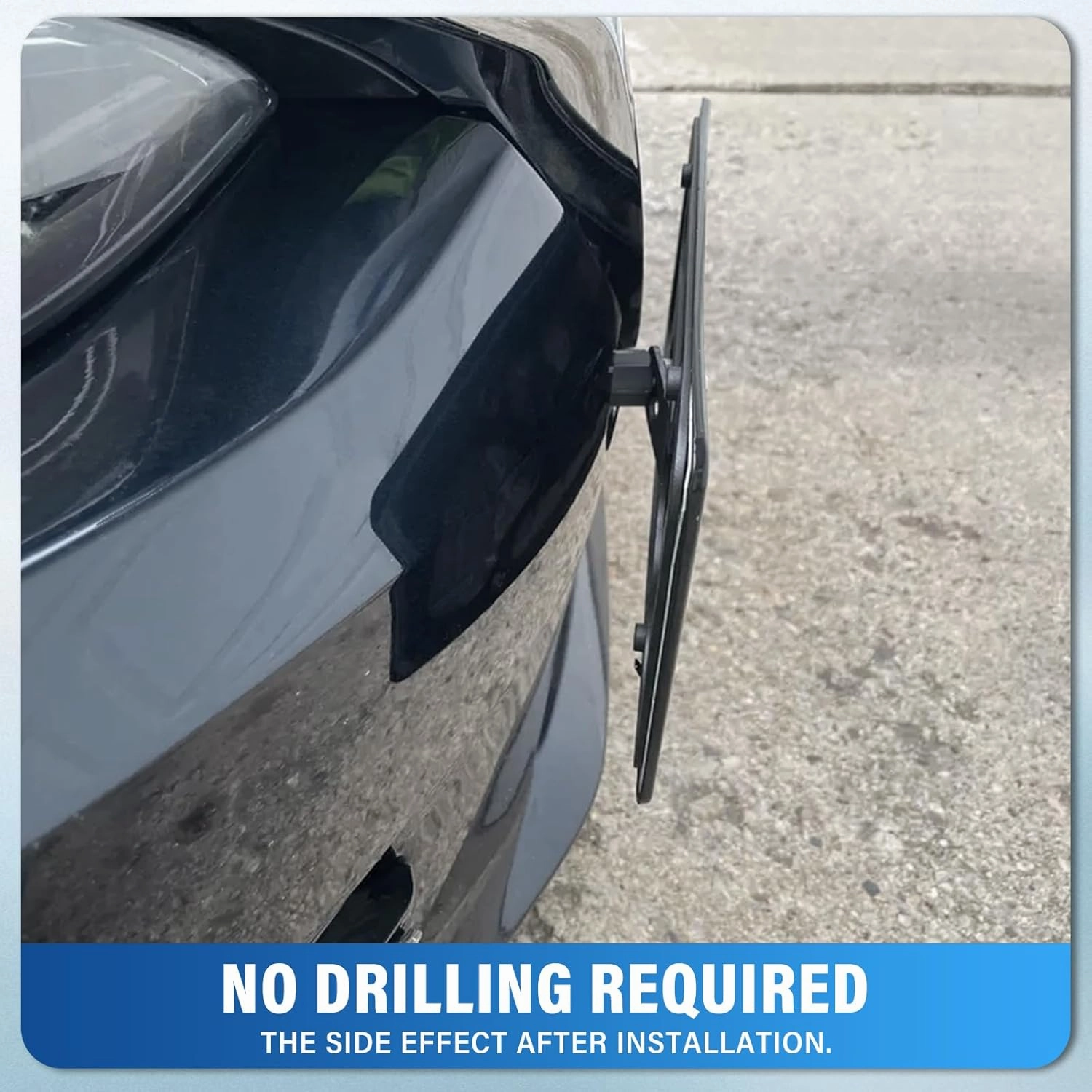 Front Bumper License Plate Mount Compatible with Porsche Panamera 2017-2023, No Drill Front License Plate Frames Tow Hook License Plate Bracket Holder Car Accessories Durable Car Tag Mounting Holder