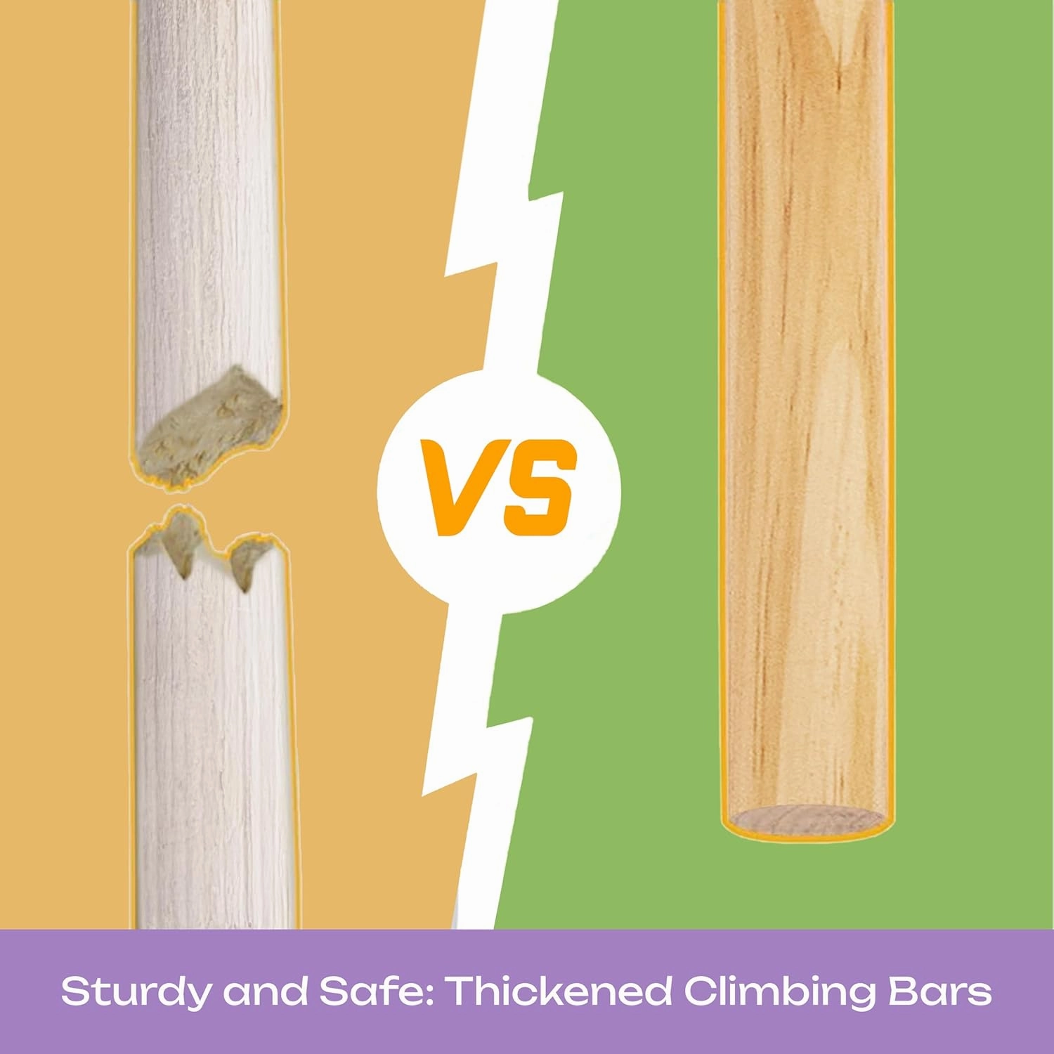 Fun Forest Pikler Triangle | Real Beech Wood Montessori Ladder | Foldable Montessori Climbing Set for Toddler | Climbing Toys Indoor | Climbing Toys for Toddlers 1-3 Inside (Medium)