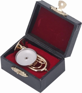Fydun Miniature Tuba Model Brass Gold Plated Euphonium Mini Miniature Tuba Musical Instrument Model With Base for Families