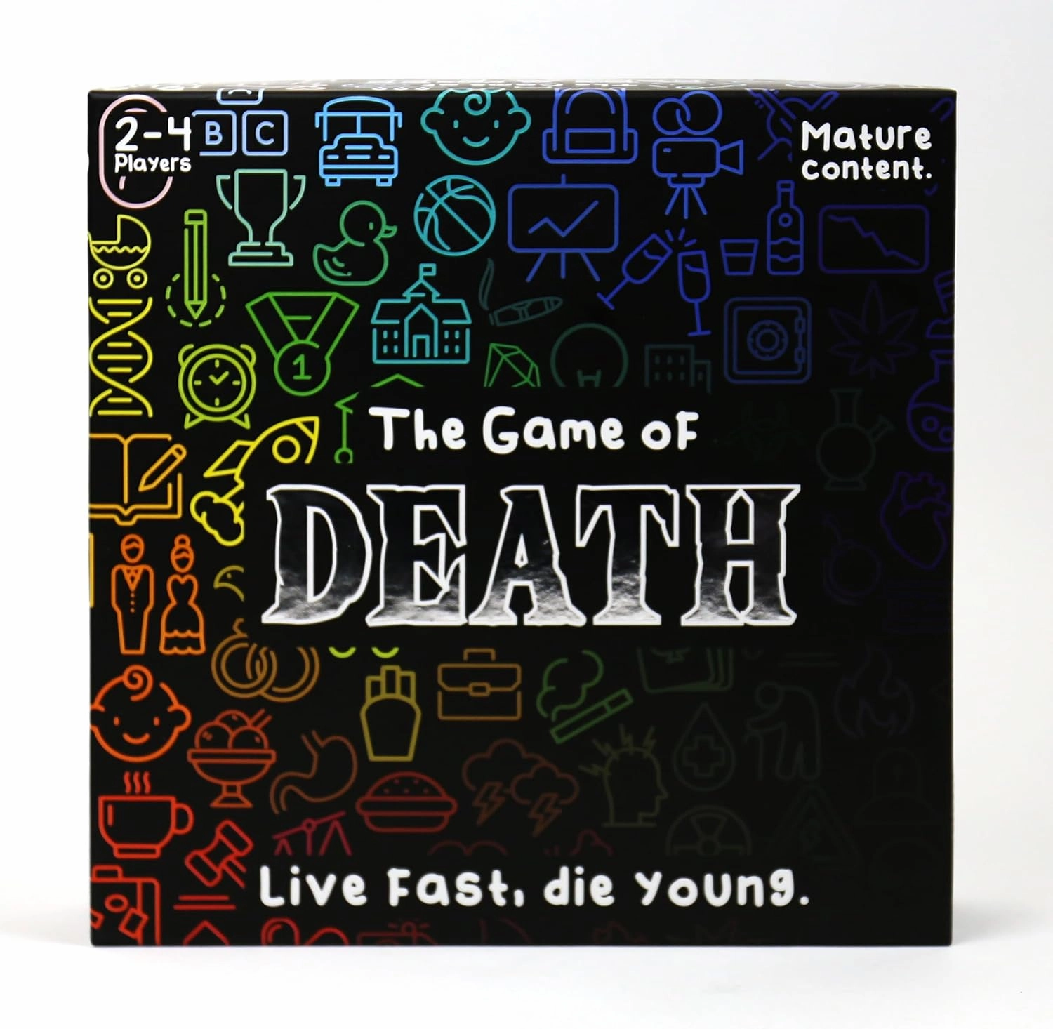 Gift Republic Game of Death – Live Fast, Die Young | Dark Humour Adult Party Board Game | Outrageous Survival Challenge for 2- Players | Mature Content