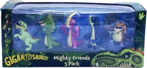 Gigantosaurus: Mighty Friends - 5 Pack - Mini 2" Figures (Giganto-Bill-Rocky-Mazu-Tiny), Dinosaur Toy Miniatures, Dino Action Figures, Kids Ages 3 