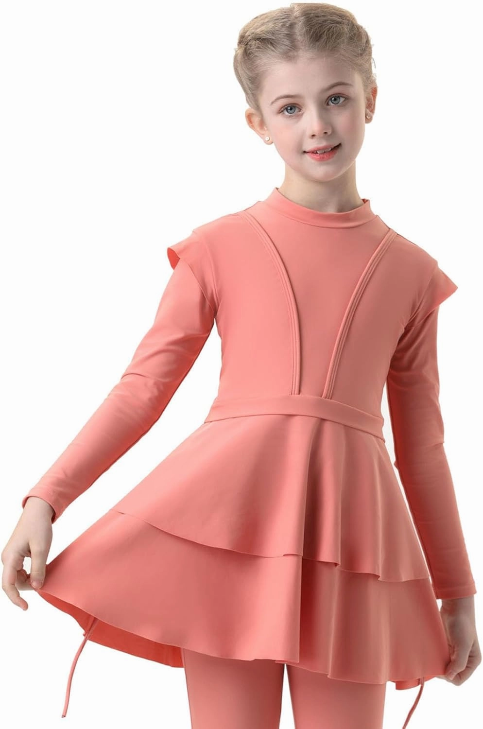 Girls Muslim Swimsuit Sweetheart Top   Pants Full Coverage Swimwear Cap Swimming Burkini Bathing Suit Rash Guard