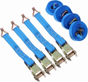 GLEAVI 4pcs Cargo Fastening Belt Tensioner for Luggage Ratchet Straps Reinforced Buckle Binding Device for Secure Transport of Boards Motorcycles and More