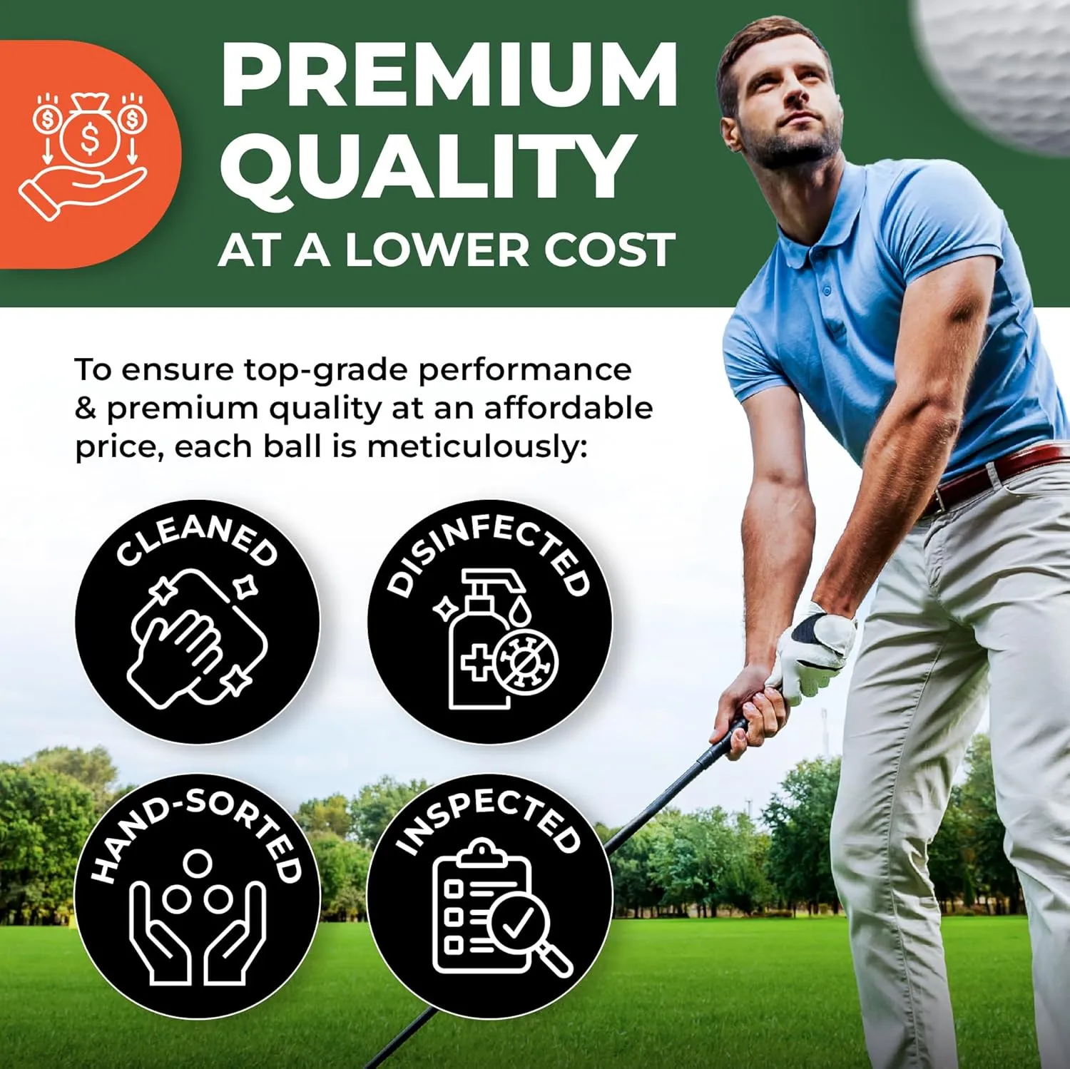 Golf Ball Monkey Cheap Recycled for Titleist ProV1 Golf Balls - Used for Titleist Balls Pro V1 for Men & Women (Packaging May Vary)