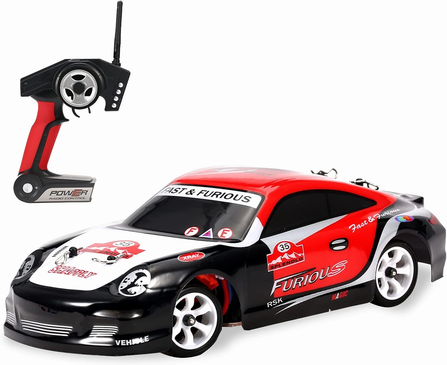 GoolRC WLtoys K969 RC Car, 1:28 Scale 2.4GHz Remote Control Car, 4WD 30KM/H High Speed RC Racing Car, Drift Car for Kids and Adults