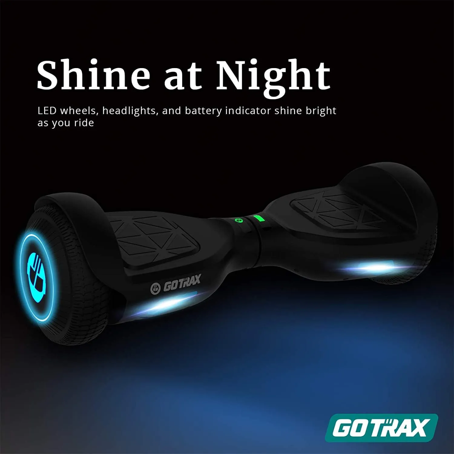 Gotrax Hoverboard with 6.5" LED Wheels & Headlight, Max 4/5 Miles Range, 6.2mph Power by Dual Brushless Motor, UL2272 Certified and 50.4Wh/65.52Wh Battery Self Balancing Scooters for 44-176lbs Kids