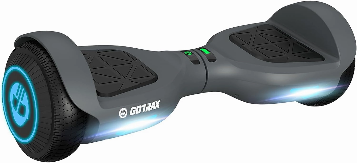 Gotrax Hoverboard with 6.5" LED Wheels & Headlight, Max 4/5 Miles Range, 6.2mph Power by Dual Brushless Motor, UL2272 Certified and 50.4Wh/65.52Wh Battery Self Balancing Scooters for 44-176lbs Kids