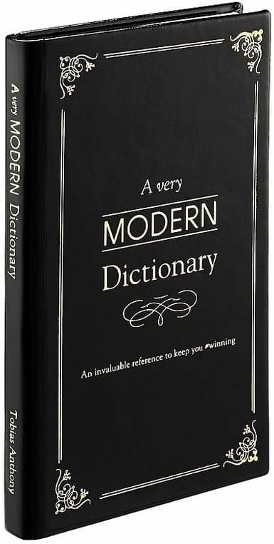 Graphic Image A Very Modern Dictionary Black Patent Eco-Leather (r) -