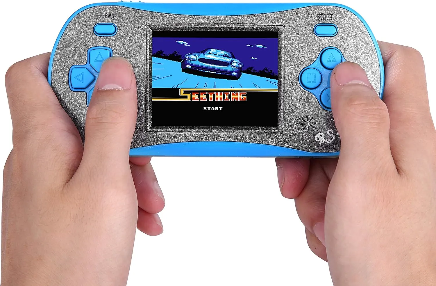 Handheld Game Player for Kids Adults- FAMILY POCKET RS16 Portable Classic Game Controller Built-in 260 Game 2.5 inch LCD Retro Arcade Video Game System Children's Birthday Gift (Blue)