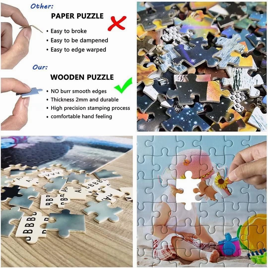 Happy Birthday Cake 500 Pieces of Wooden Puzzle, Adult Casual Game Toys, Family Friends Family Game Gifts