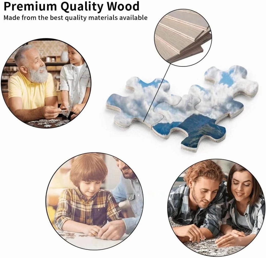 Happy Birthday Cake 500 Pieces of Wooden Puzzle, Adult Casual Game Toys, Family Friends Family Game Gifts