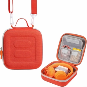 Hard Travel Case Compatible for Yoto Mini (2024 Edition) & Accessories - Kids Audio & Music Player, Holder Bag for Children's Speaker Plays Audiobook Cards(Orange)
