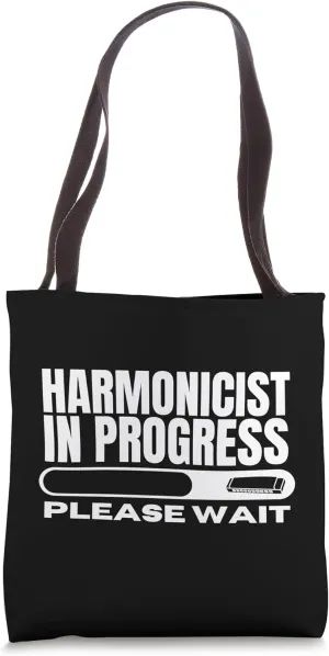 Harmonicist In Progress Loading Funny Harmonica Tote Bag