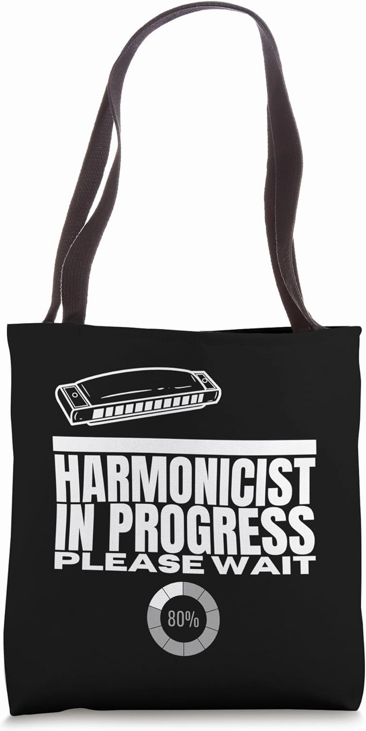 Harmonicist In Progress Loading Funny Harmonica Tote Bag