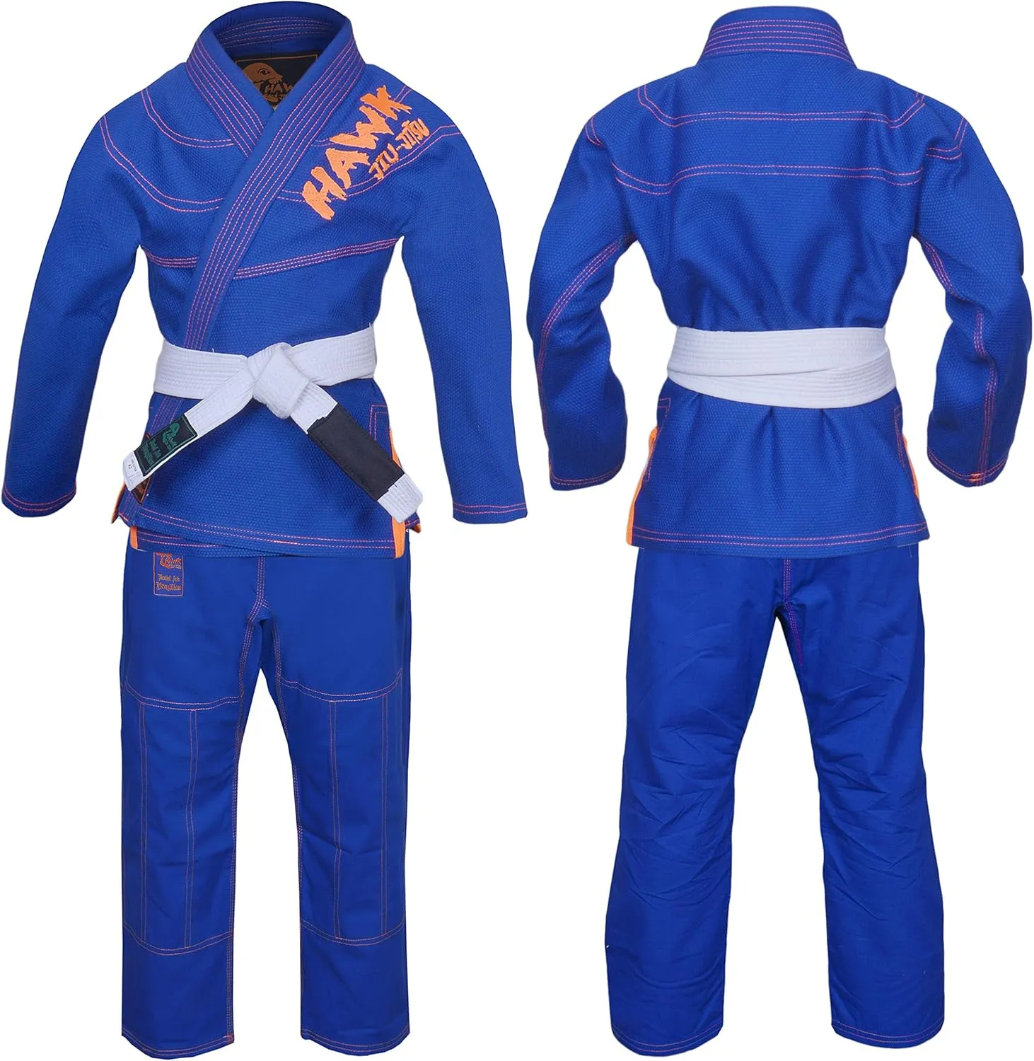 Hawk Sports Brazilian Jiu Jitsu Gi for Kids, Ultra-Light Extra Tough Premium Fabric Kids BJJ Gi