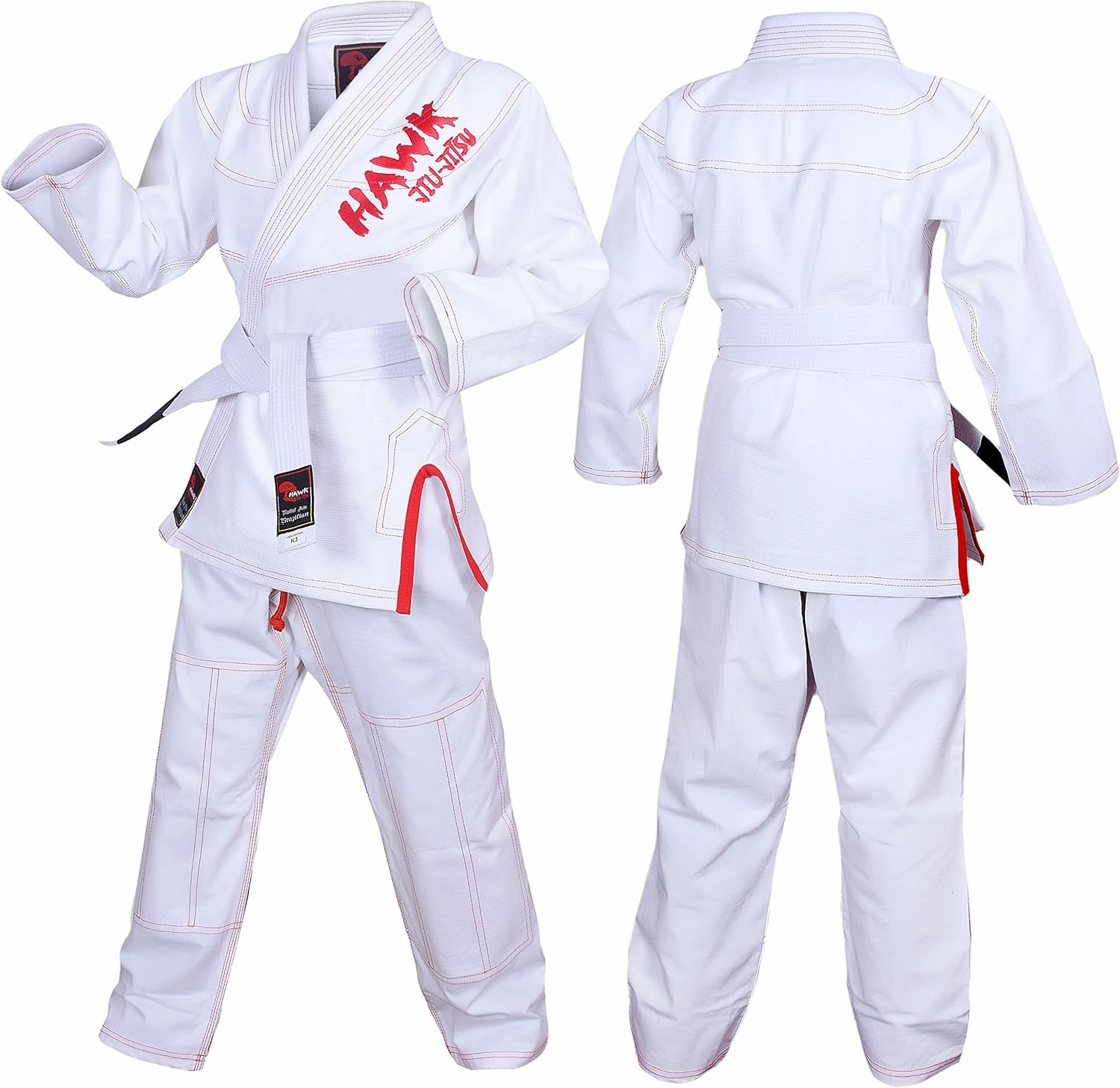 Hawk Sports Brazilian Jiu Jitsu Gi for Kids, Ultra-Light Extra Tough Premium Fabric Kids BJJ Gi