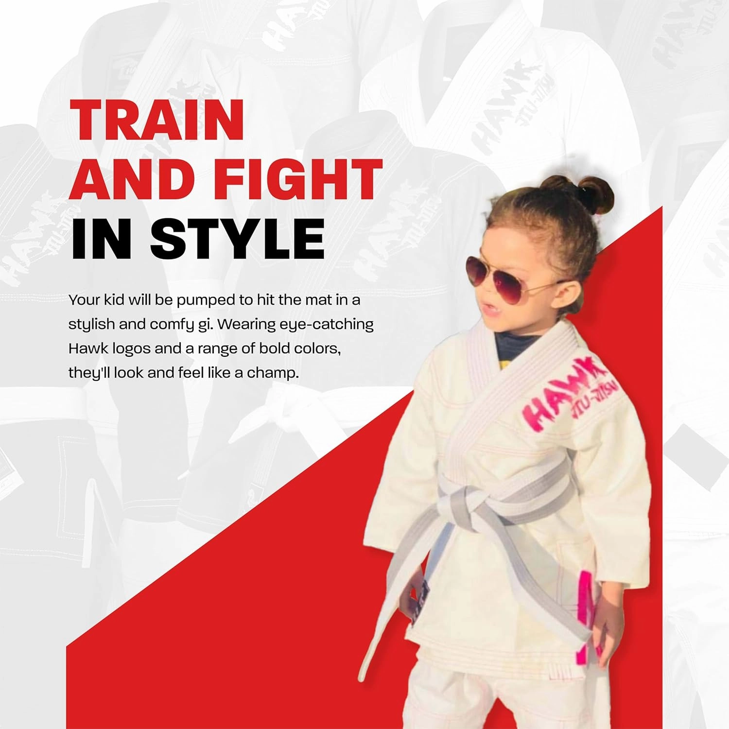 Hawk Sports Brazilian Jiu Jitsu Gi for Kids, Ultra-Light Extra Tough Premium Fabric Kids BJJ Gi